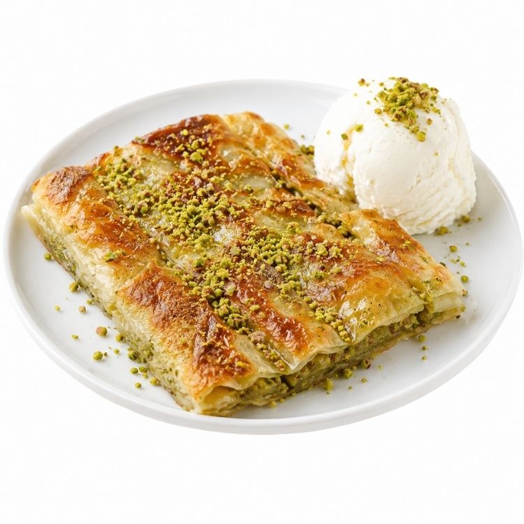 Katmer with Ice Cream